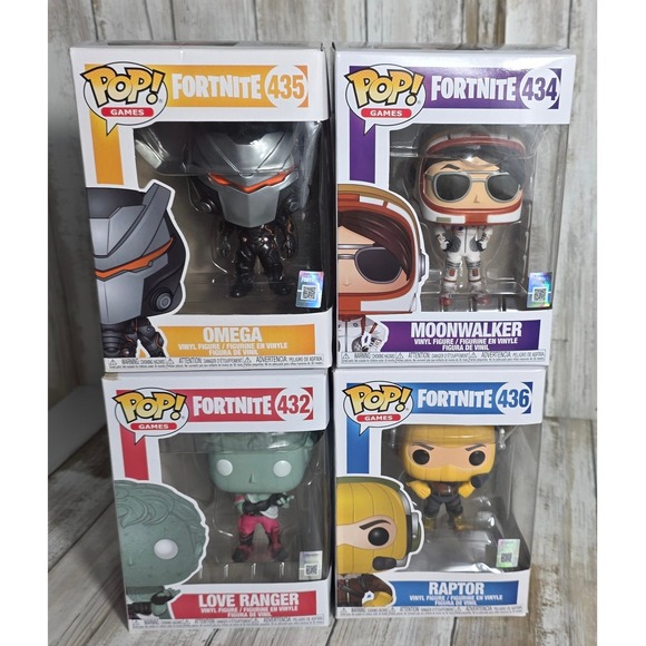 Funko Other - Funko Pop Fortnite Bundle Love Ranger 432 Moonwalker 434 Omega 435 Raptor 436